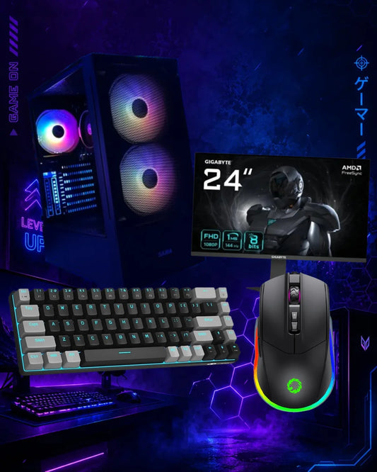 Pack PC Gamer Entrada | Ryzen 5 3400G / Monitor / Teclado / Mouse