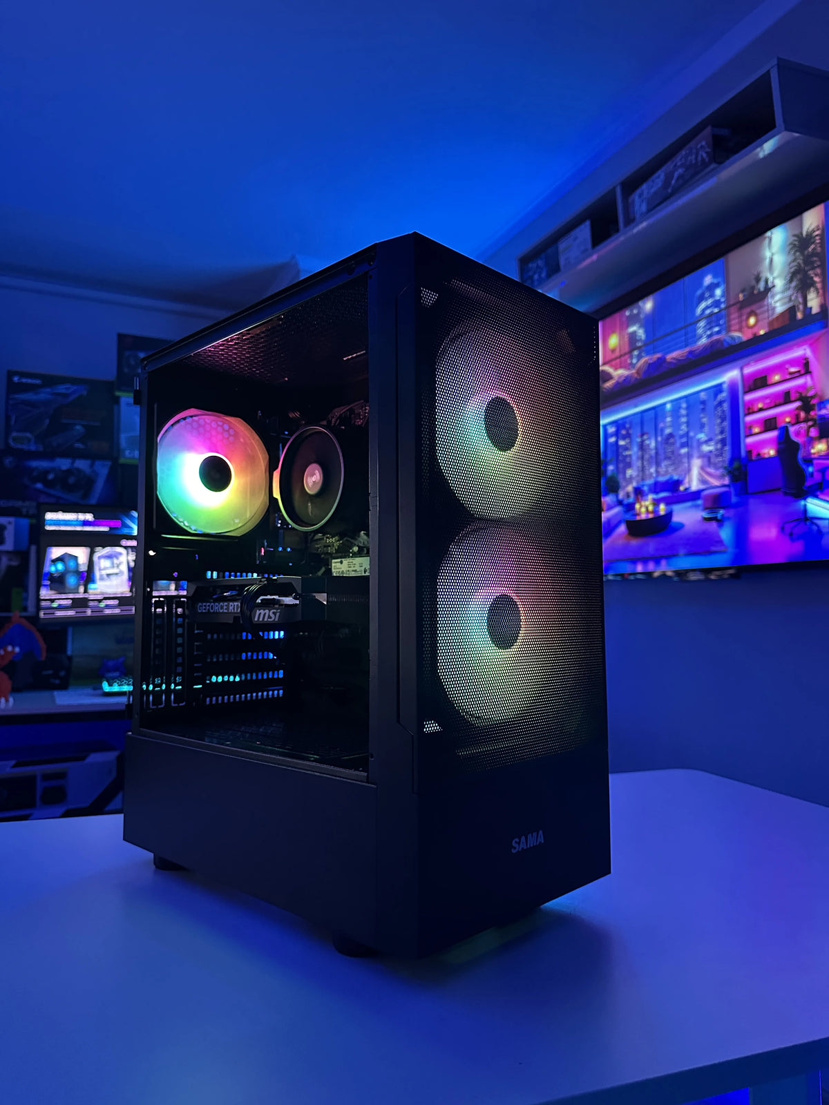 PC Gamer Entrada | Ryzen 5 5500 / RTX 5050 / 1TB - 16GB RAM DDR4 / A520 (Internet Solo Con Cable de Red)